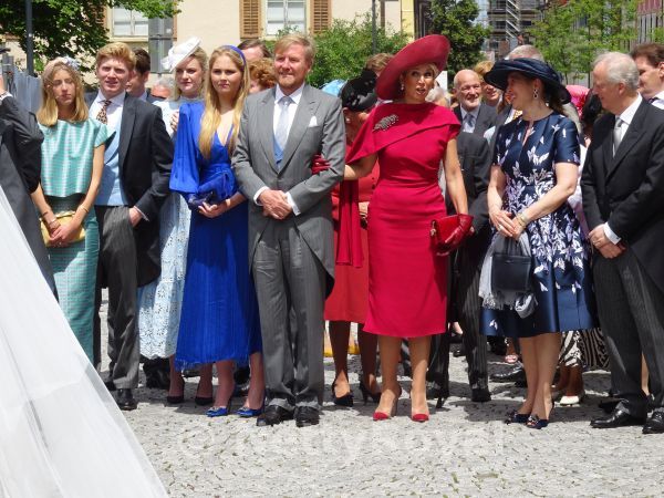 King Willem-Alexander and Queen Máxima, Princess Amalia of the Netherlands, Archduke Simeon and Archduchess Maria of Austria